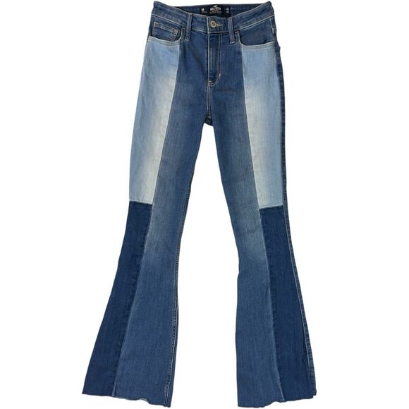 Hollister Denim - Hollister High Rise Vintage Flare Hollister Denim Jeans Patchwork 0R W24/L32